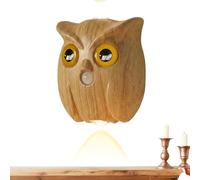 Veilleuse à détecteur de chouette avec 3 modes de couleur LED, lampe murale d'intérieur alimentée par piles pour couloir, escalier, armoire, cuisine, chambre à coucher, plafond, garage, clôture