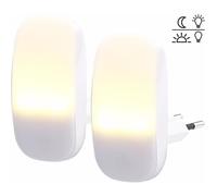 Veilleuse à LED - Lunartec - Lot de 2 - Détecteur d'obscurité - Idéale pour escaliers et chambres