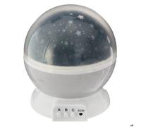 Atmosphera Veilleuse enfant Projecteur rotatif étoile Gris D13 cm