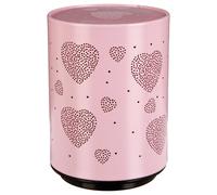 Veilleuse À Pile Push H.13cm Métal Rose Coeur TU