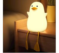 veilleuse amusante en silicone en forme de canard, luminaire décoratif d'intérieur, idéal pour une chambre à coucher ou comL015