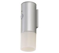 Veilleuse avec batterie détecteur de mouvement Lampe d'escalier LED avec détecteur de mouvement veilleuse avec batterie, couleur titane, 2x LED 0,06 watt blanc froid, DxH 4x 12,5 cm