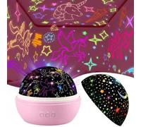 Veilleuse avec projecteur d'étoiles pour enfants, en plastique