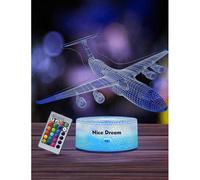 Veilleuse Avion De Rêve Pour Enfants, Lampe Illusion 3d Led Pour Chambre D'enfant, Télécommande 16 Couleurs Changeantes, Intensité Variable, Cadeau De Noël Pour Filles Et Garçons