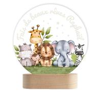 Veilleuse bébé animaux de la forêt personnalisable LED, veilleuse animaux de la jungle