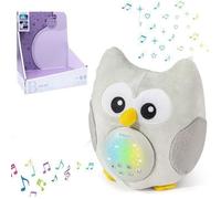 Veilleuse Bebe Capteur Activé par Cry Enfant Dodo Doux Chouette - Cadeau Bébé Peluche Berceuse Bebe-Bruit Blanc avec 10 Sons