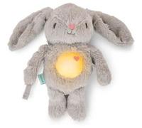 Veilleuse bébé, Doudou lapin, peluche Sylvie, réponds au pleurs de bébé, musicale, lumineuse, bruits blanc, et attache tét Blanc G
