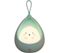 Veilleuse Bébé Lapin Mignon FONGWAN avec Contrôle du Capteur et Crochet Rechargeable pour Enfants - Bleu Bleu G
