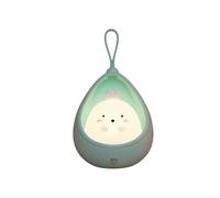 Veilleuse Bébé Lapin Mignon FONGWAN avec Contrôle du Capteur et Crochet Rechargeable pour Enfants - Bleu