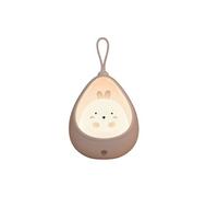 Veilleuse Bébé Lapin Mignon FONGWAN avec Contrôle du Capteur et Crochet Rechargeable pour Enfants - Blanc Blanc G