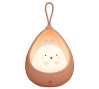 Veilleuse Bébé Lapin Mignon FONGWAN avec Contrôle du Capteur et Crochet Rechargeable pour Enfants - Rose Rose G
