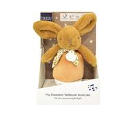 Veilleuse bebe musicale culbuto ocre - 16 cm