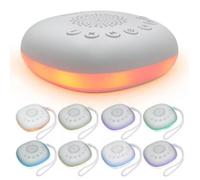 Veilleuse Bébé Musicale Lumineuse Veilleuse avec Machine à Bruit Blanc 20 Sons, Niveaux de Volume Réglable Minuterie 8 Couleurs