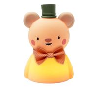 Veilleuse Bébé Ourson en Silicone - Lumière Douce 3 Intensités avec Timer 30 min - Rechargeable USB-C - Lampe de Nuit Enfant dès la Naissance - 13685