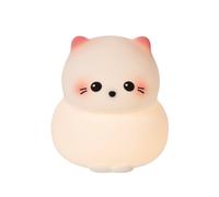 Veilleuse Chat Blanc En Silicone - Rechargeable Beige TU