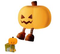 Veilleuse citrouille - Lampe de chevet d'Halloween en silicone souple pour enfants et adultes, contrôle tactile, intensité variable à 3 niveaux, minuterie automatique, veilleuse rechargeable pour