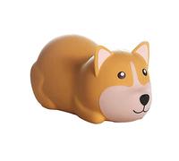 Veilleuse Corgi, Veilleuse en Silicone Rechargeable avec 3 Niveaux de Réglage à Intensité Variable, Lampe de Chevet pour L'allaitement, Lumière de Pépinière D'animaux Portable, Décoration(Brun)