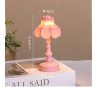 Veilleuse créative en forme de lotus rose chaud, 1,5 W, décoration de bureau, lumière d'ambiance, cadeau d'anniversaire.