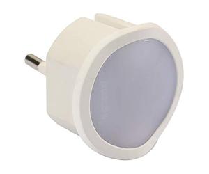 Veilleuse crépusculaire automatique avec LED haute luminosité et fiche 2P 10A - blanc