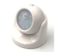 Veilleuse de capteur de mouvement PIR, 9 DEL à piles, Marche / arrêt automatique sur 360 °, 3 modes, lampe de sécurité sans fil, pour la maison, intérieur, extérieur, allée, jardin, patio, allée