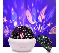 Veilleuse De Projection Pour Enfants - Projecteur D'Étoiles - Lampe De Projection LED Veilleuse Bébé - 8 Couleur Mode - Rose