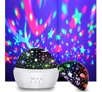 Veilleuse De Projection Pour Enfants - Projecteur D'Étoiles - Lampe De Projection LED Veilleuse Bébé - 8 Couleur Mode - Blanc