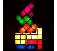 Veilleuse Diy Tetris Light Coloré Empilable Tangram Puzzle Led Induction Verrouillage Lumière 3d Jouet Cadeau