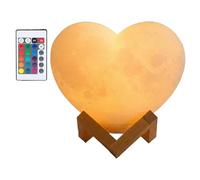 Veilleuse En Forme De Coeur, Lampe De Bureau LED Rechargeable Par USB 16 Couleurs, Lumière En Forme De Cœur À Commande Tactile Avec Télécommande Sur Pied, Luminosité Réglable, Veilleuse Douce Pour Les