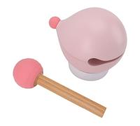 Veilleuse en Forme de Poisson en Bois, Lampe de Chevet en Bois de Hêtre avec Maillet, Lumière Chaude à intensité Variable sur 3 Niveaux, Lampe de Nuit Rechargeable par USB C pour Chambre