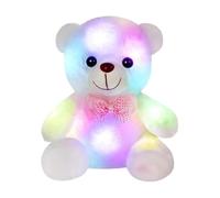 Veilleuse En Forme D'Ours Blanc Peluche Lumineuse Compagnon Apaisant | Peluche Blanche Émetteur Lueur Douce Réconfortante Pour Salon Et Nuit Sans Marque Interdite