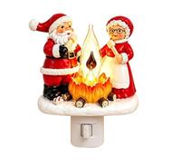 Veilleuse en résine du Père Noël, veilleuse de de camp du Père Noël | Éclairage de figurines de père noël Vintage enfichable, applique murale LED enfichable pour chambre à coucher, couloir