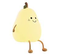 Veilleuse en silicone en forme de poire souriante pour enfant, veilleuse LED en silicone, chargement USB, mini lampe de table, lampe de chevet pour chambre à coucher, cadeau pour fille