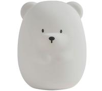 Nattou Veilleuse Ours LED en silicone, 7 couleurs, sans BPA, 16 cm, Végétalien, Silicone, blanc