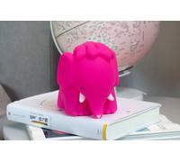 Dhink Veilleuse LED Donnie L'éléphante silicone souple pour bébé et enfant Rose