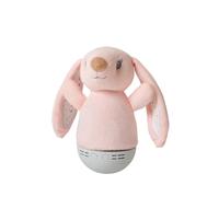 Veilleuse enfant lapin rose LED sans fil avec musique 3W, lumière chaude 2700K
