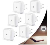 Veilleuse Enfant LED Automatique Lot de 6 - Veilleuse Prise Électrique - Blanc - Enfant