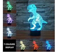 Veilleuse Enfant LED Lampe 3D Dinosaure, Lampe de Chevet Enfants 7 couleurs Changement Lampe Ambiance pour Salon Chambre