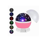 Veilleuse enfant LED projecteur étoile lune galaxie Rose