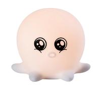 Veilleuse enfant portable pieuvre LED RGB blanche, tactile, silicone