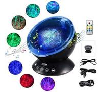 Veilleuse Enfant Projecteur LED Lampe Lumière bébé 45°Rotation 7 Modes d'éclairage noir G