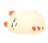 Veilleuse Enfant Wabecil Silicone Mignon Chat Doux ,16.5*12*10-Blanc Blanc G