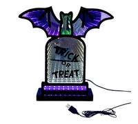 Veilleuse fantôme, chauve-souris LED avec support - Lampe de table alimentée par USB, décoration pour jardin, vacances, famille, extérieur, magasin, cour, salle de jeux, maison, chambre à coucher