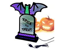 Veilleuse fantôme - Lampe LED en forme de chauve-souris avec support, alimentée par USB, décoration de table pour la maison, la cour, les réunions de famille, les vacances, la chambre à coucher, la