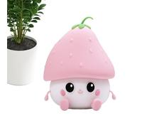 Veilleuse Fraise - Lampe Intelligente à Intensité Variable | Lampe Tactile Mignonne Veilleuse en Silicone Portable Rechargeable Veilleuse Fraise Lampe de Chambre à Coucher | Lampe Tactile Mignonne Vei