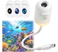 Veilleuse HD Smart Dynamic 5D holographique - Plug and Play - Projecteur d'étoiles HD - Réglable à 360° - USB - Projecteurs galaxie et lune - Veilleuse pour chambre à coucher, plafond, toit de voiture