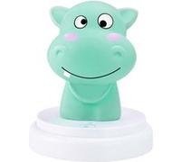 Alecto Veilleuse Hippopotame SILLY HIPPO LED design ludique Vert d'eau