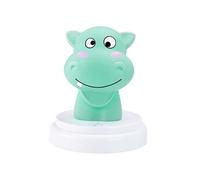 Alecto Veilleuse Hippopotame SILLY HIPPO LED design ludique Vert d'eau