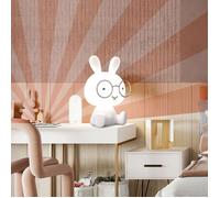 HOME DECO KIDS Veilleuse Lapin LA11042 LED USB rechargeable bouton tactile Blanc-Gris Clair