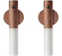 Veilleuse intelligente 2 pièces avec détecteur de mouvement, applique murale LED magnétique rechargeable, lampe d'ambiance