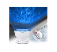 Veilleuse Lampe de Chevet blanc Mélodie Haut-parleur projecteur de vagues